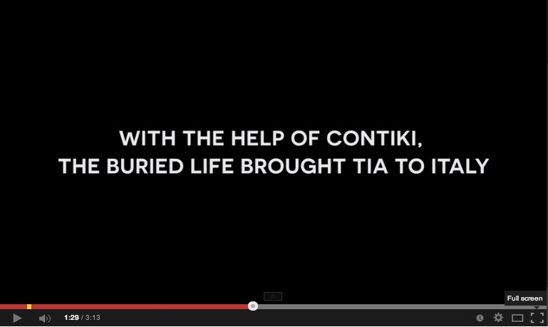 With the help of Contiki, The Buried Life brought Tia to Italy